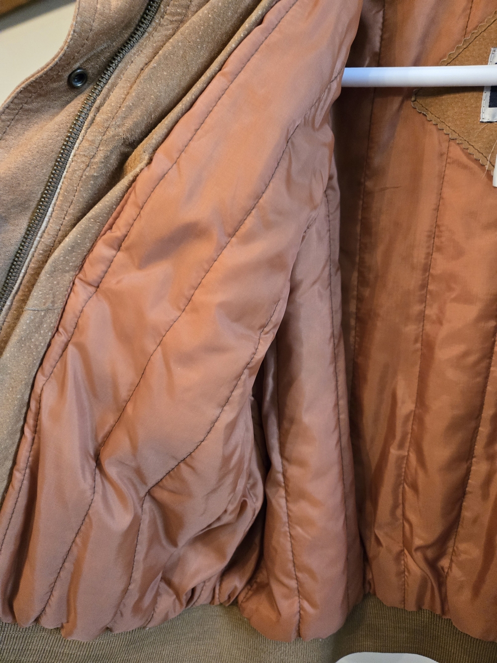 Vintage DJI Leather Bomber Jacket 80's - Picture 10 of 13